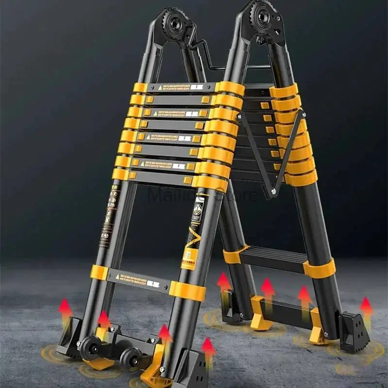 

Aluminum Alloy Telescopic Ladders Modern for Home Furniture Portable Ladder Multifunction Folding Household Straight Ladders