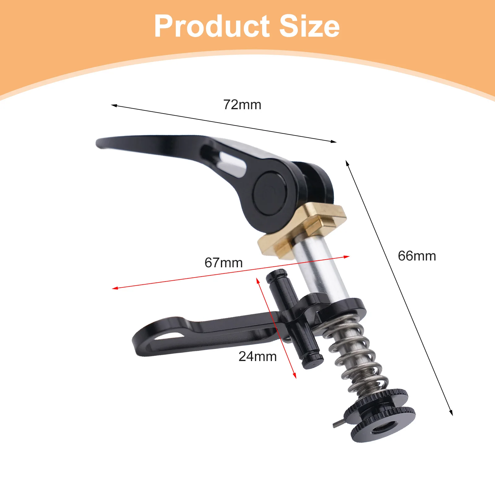 

Lightweight Bike Seatpost Clamp Quick Releases Handle Seatpost Clamp 66*72mm Fits For Folding Bikes For Brompton