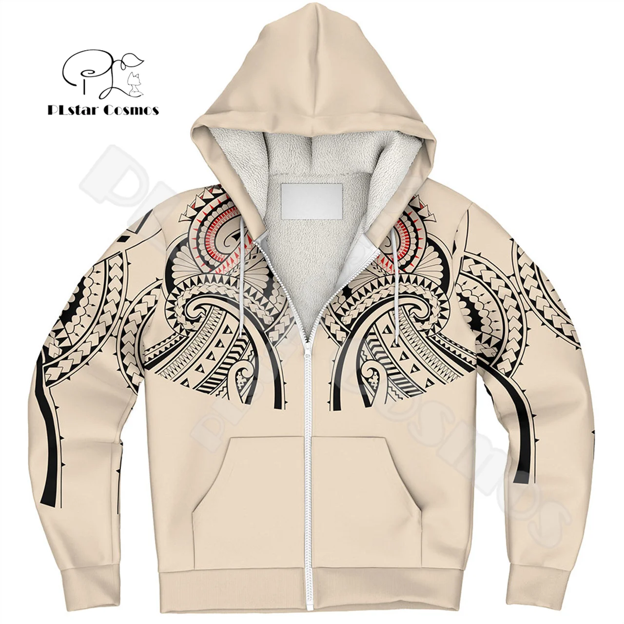 Aangepaste Naam Land Nieuw-zeeland Aotearoa Maori Rugby Tattoo 3DPrint Harajuku Herfst Winter Warme Jas Fleece Jas Zip Hoodies 1