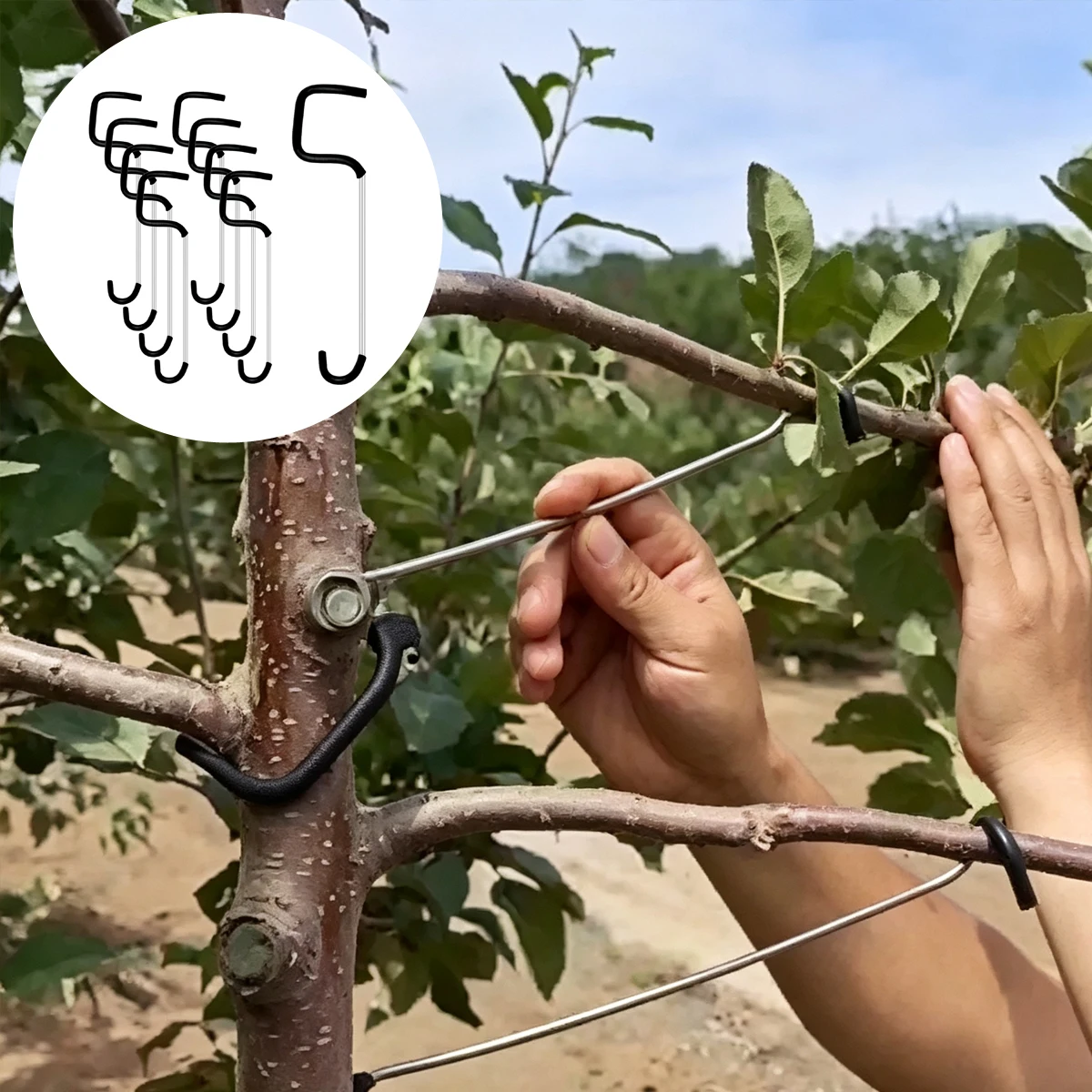 Fruit Tree Branch Bracket Bender Limb Extender Fixed Frame Garden Support Tomato Cages Plant E-clip Guide Connection