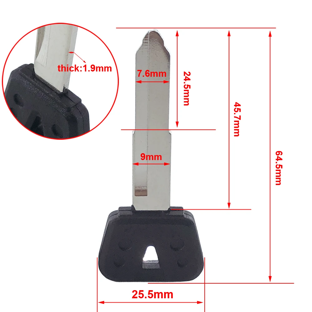1/3/5PCS Blank Motorcycle Keys For YAMAHA SVS400 XJR1200 FJR1300 R1 R6 FZ1 FZ4 FZ6 FZ8 S N XJR400 XJ6 FZR400 SR400 Uncut Blade