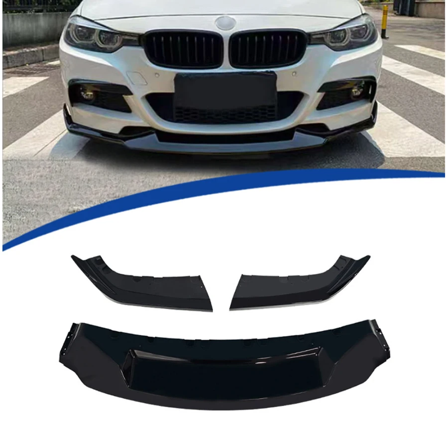 

For BMW 3 series F30 F35 Bright Black Car Front Bumper Lip Front lip Diffuser Front Chin glossy black Spoiler Diffuser Body Kit