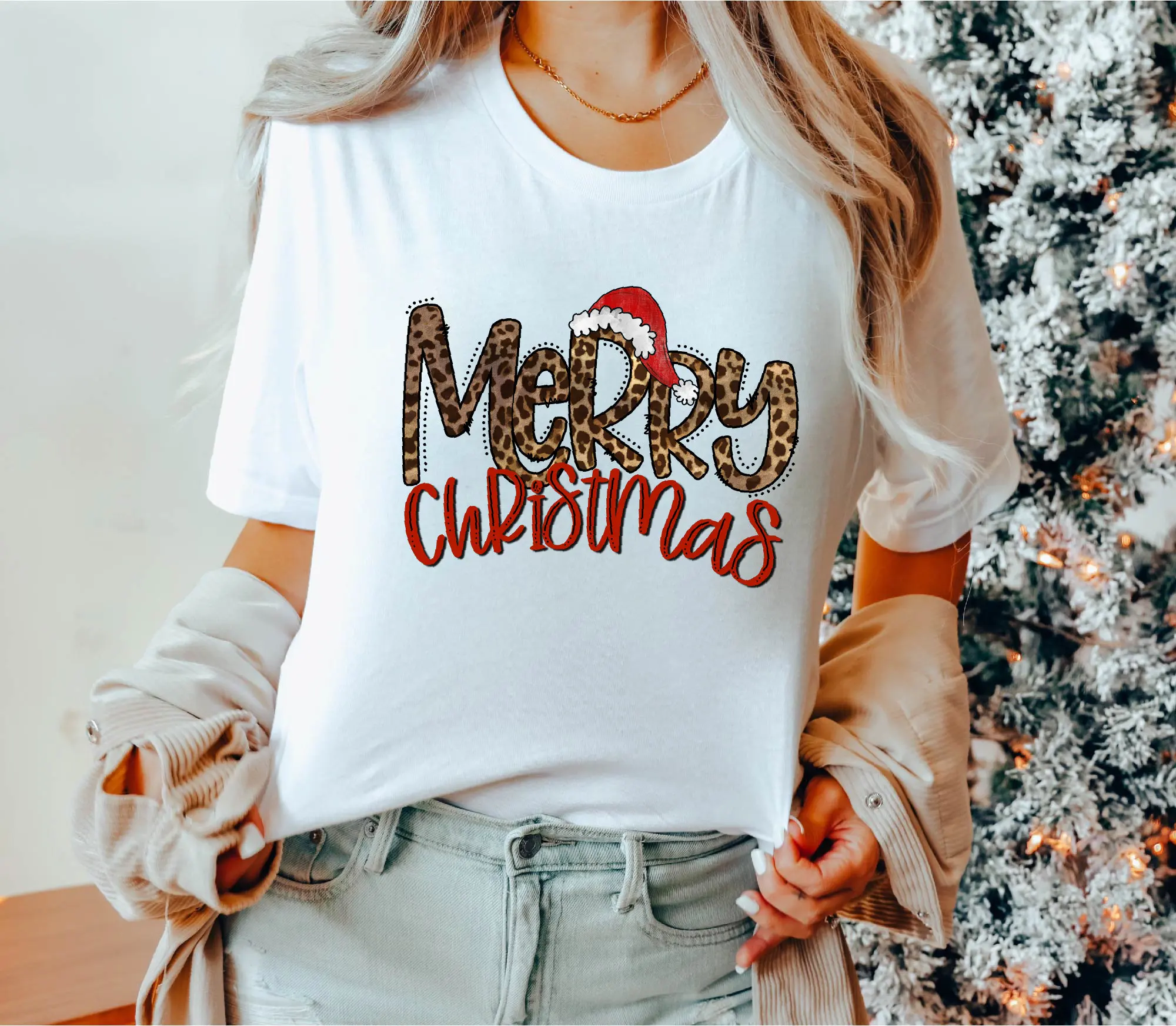 2023 New Vintage Voguish Christmas Women T-shirt Buffalo Plaid Christmas Female Shirt 2023 Fashion Christmas Family Girl Shirt