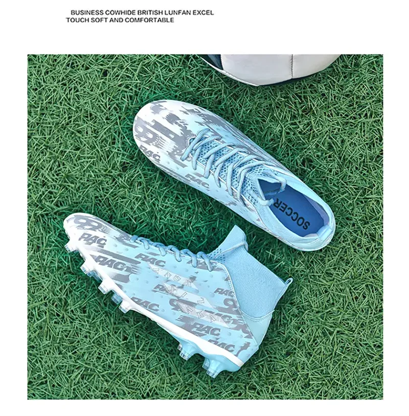 New professional football shoes anti-slip wear breathable event special rubber long nail sole sweat absorption sport shoes 33-46