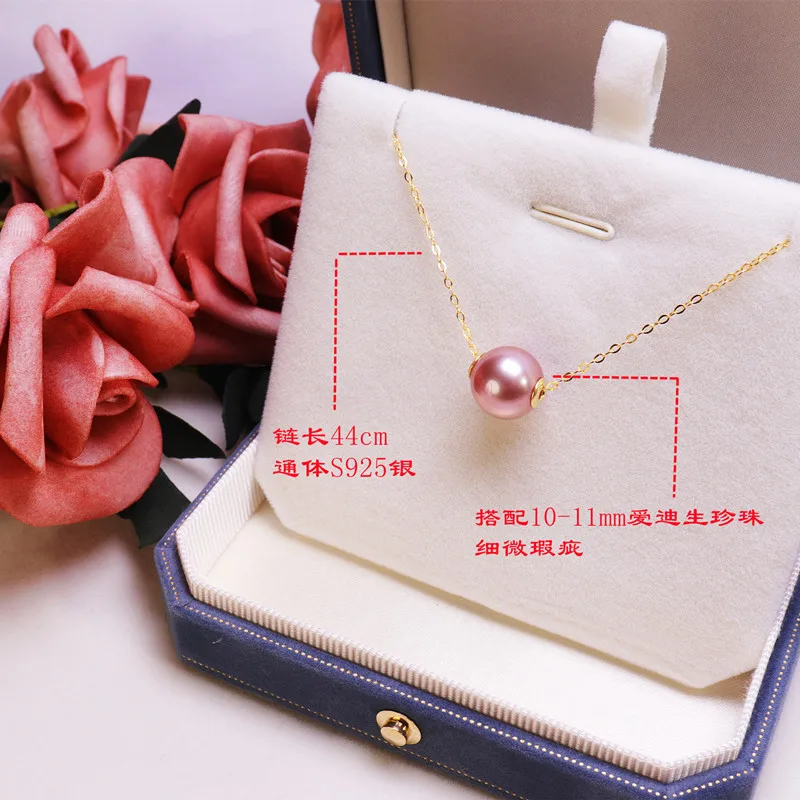 Freshwater Pearl Necklace Full S925 Silver Edison Pendant Dropshipping