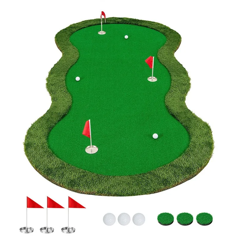 Factory direct sales putter practitioner mobile portable green indoor simulation green mini golf putter green