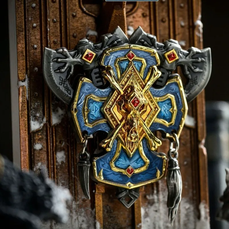 Exquisite Sci-Fi Fantasy Fenris Viking Wolf Lord Honor Emblem Enamel Pins Brooch Badge Collectible Decor Fans Souvenir Gift