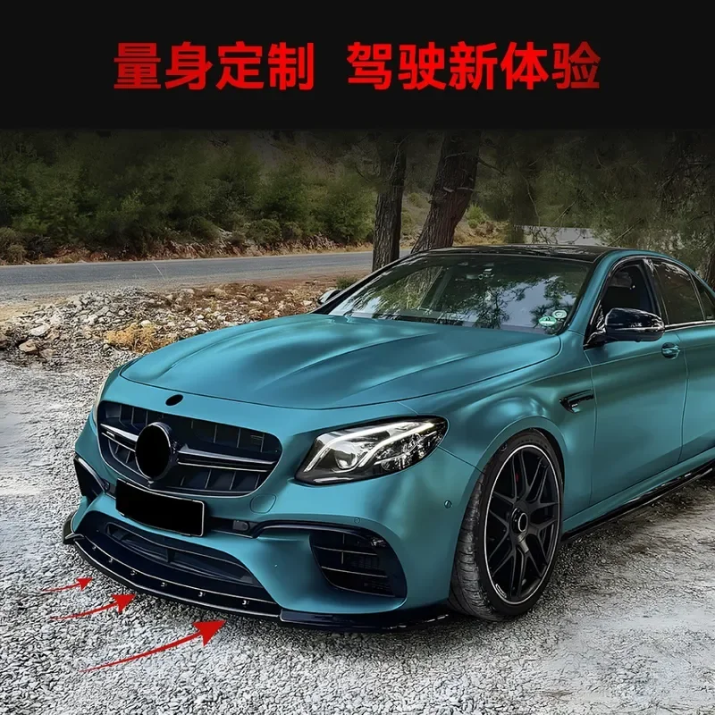For Mercedes Benz E Class W213 2016-2020 E63 AMG Front Bumper Lip Splitter Corner Spoiler Body Kit Auto Accessories