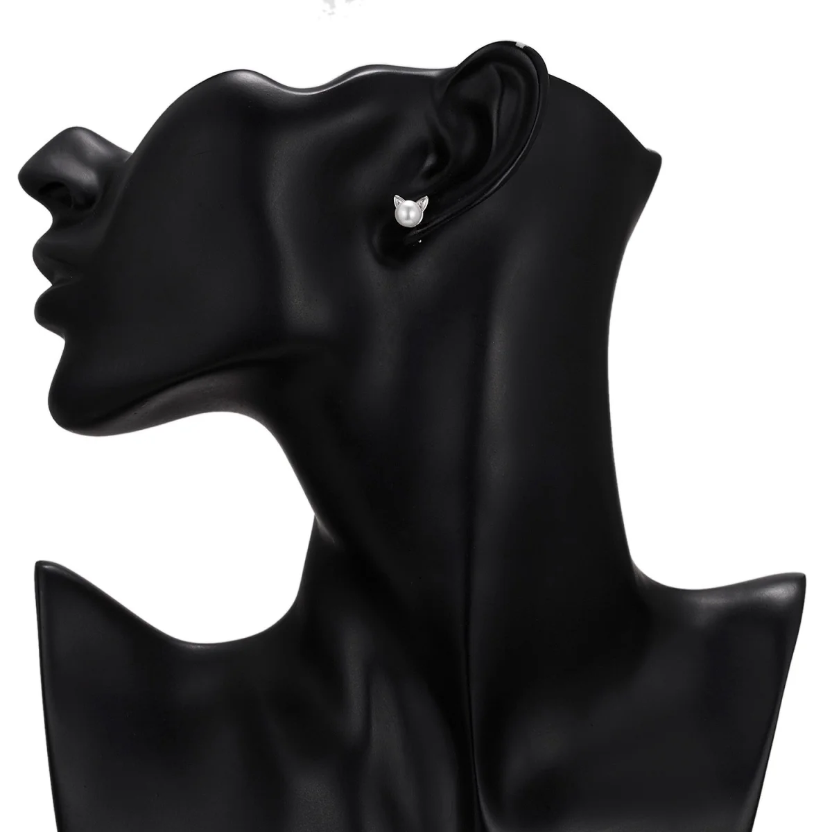 الإبداعية بسيطة تقليد اللؤلؤ القط الصغير وأقراط للنساء الرجال الكرتون لطيف هريرة صغيرة الحيوان مثقوب القرط مجوهرات