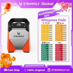 ETENWOLF ZEPHYR S3 Portable Tire Inflator 100% Duty Cycle 160 PSI Car Air Compressor 7800mAh For Cars Motorcycles Balls (New)