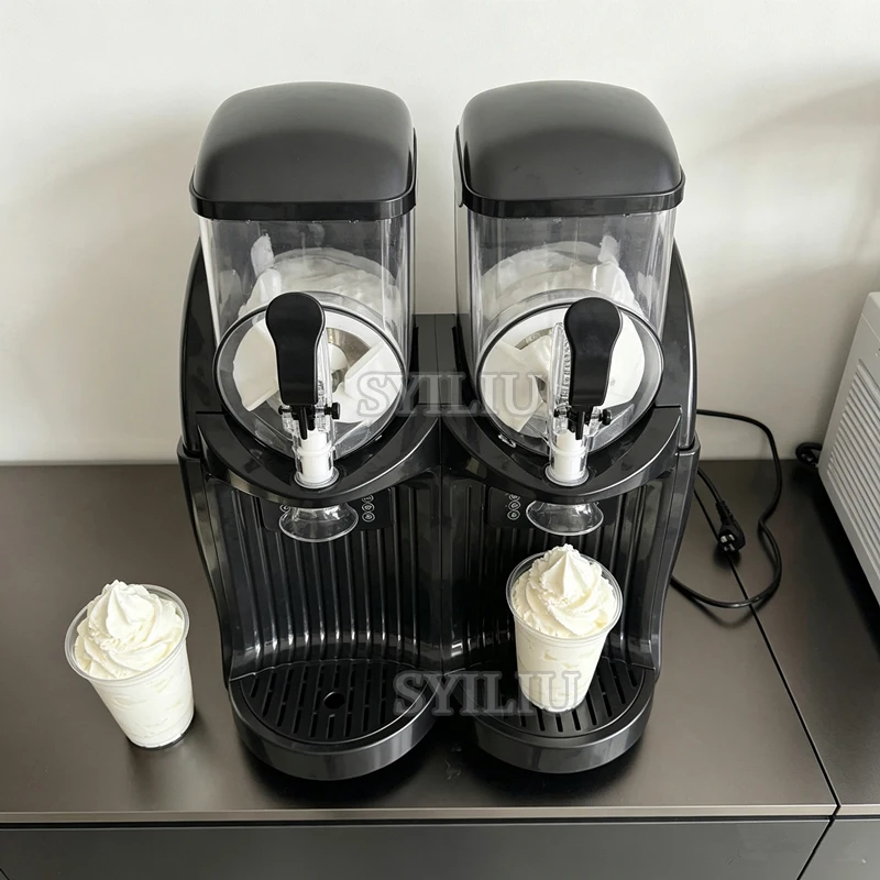 2 Tanks Commercial Slush Machine Frozen Beverage Dispenser Smoothie Slush Ice Maker Easy Operation