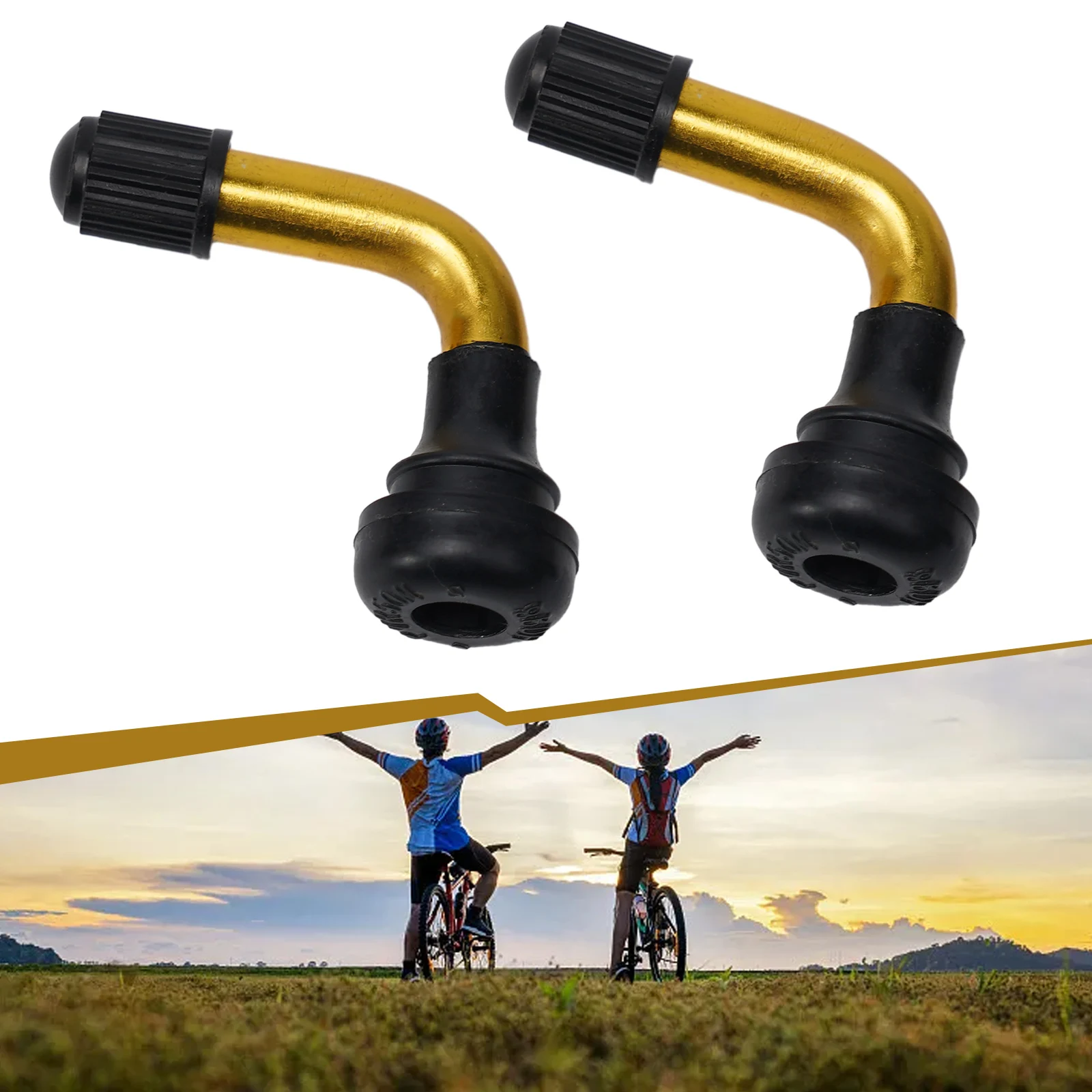 2Pcs Tubeless Tyre Valve Stems For Electric Scooter Bike PVR70 60 50 45/90 Degree Air Tyre Valve Stem E-Bike Scooter Accessories