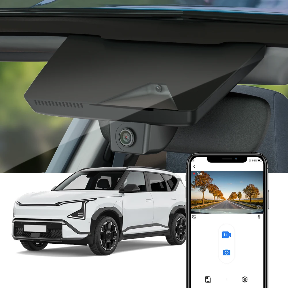 Fitcamx 4K Dash Cam for KIA EV5 2025-2026 (Right-Hand Drive Vehicle), OEM Driving Recorder Night Vision Loop Recording