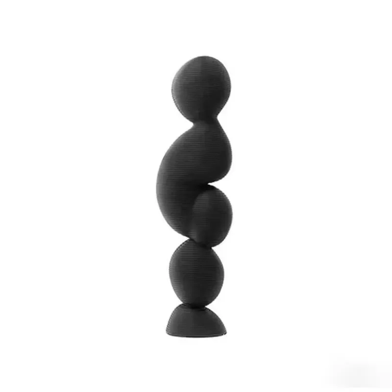 Modern Simple Sculpture Geometric Black Resin Home Ornament ArtCreative Abstract Crafts Original Design Hotel Decoration