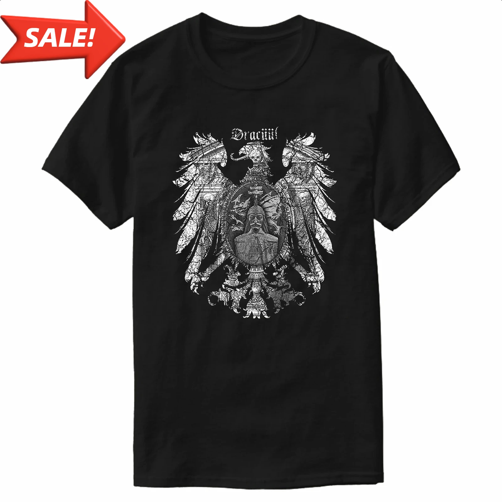 Count Dracula Vlad Tepes The Impaler Punk Rock Vampire T-Shirt 100% Cotton O-Neck Summer Short Sleeve Casual Mens T-shirt