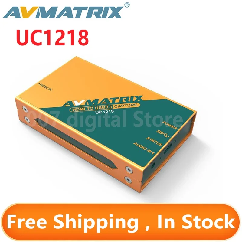 AVMATRIX UC1218 HDMI To USB3.1 TYPE-C Uncompressed Video Capture For Streaming