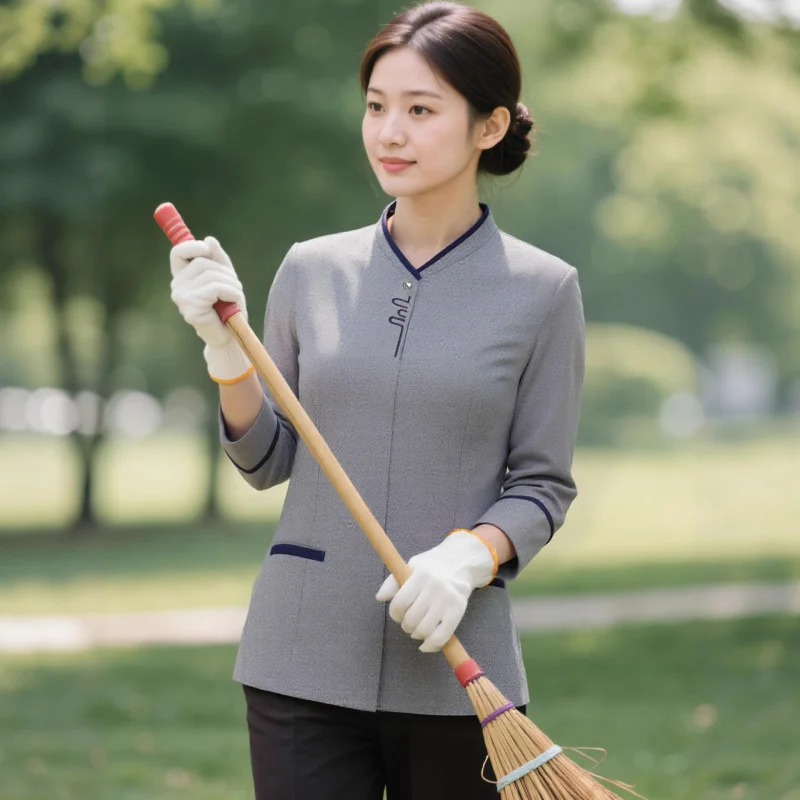 

Рабочая одежда для уборщиков на осень и зиму, униформа с длинными рукавами для сотрудников отелей, гостиниц и уборщиков номеров, одежда для беременных.