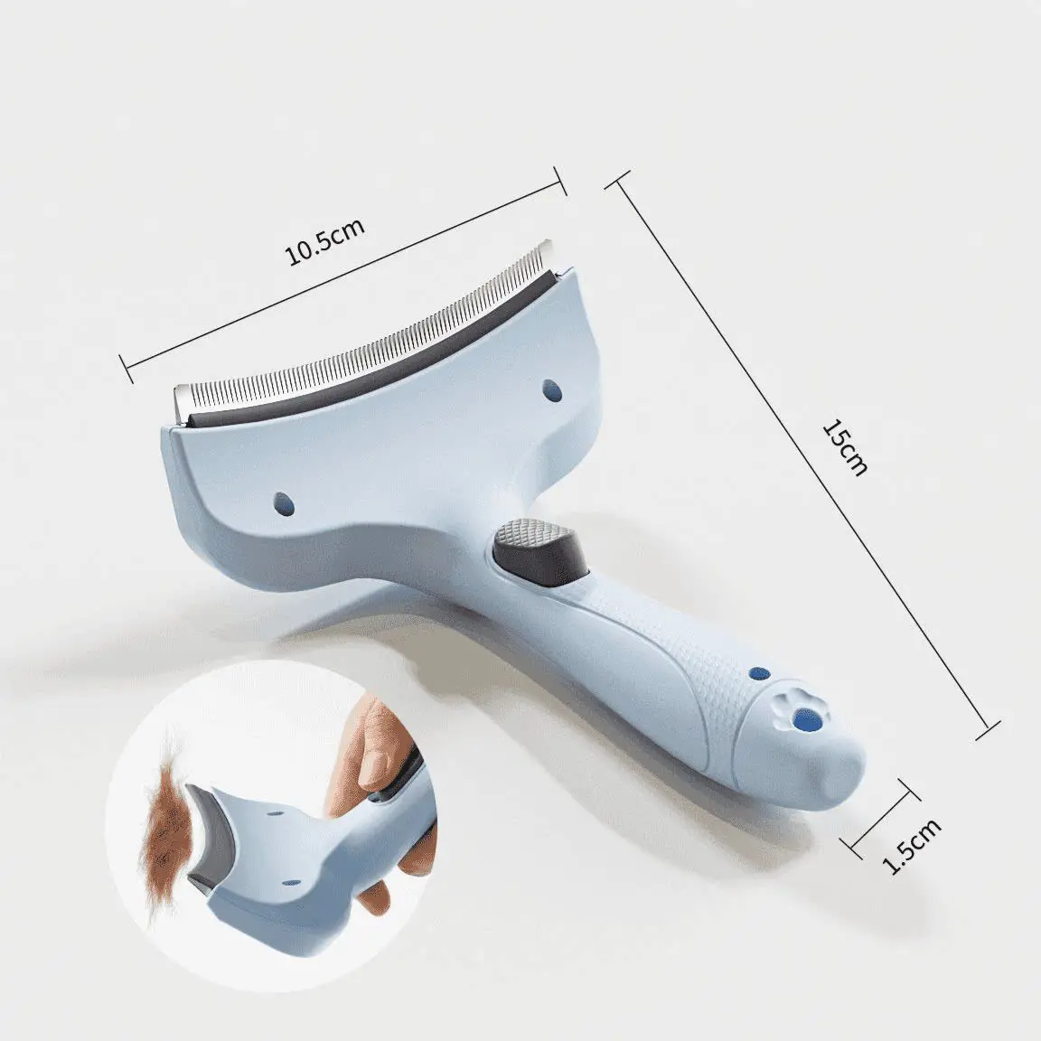 Pet comb one-click bottom removal velvet cat and dog comb