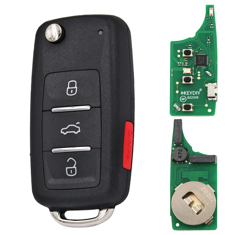 ZB202-4 ZB202-3 Smart KD Remote Car Key New Type Multi-functional ZB Series for KD-X2 Tools Fit Golf 5 and More than 2000 Models