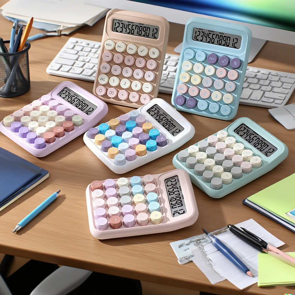 

Dopamine Calculator Student Portable Mechanical Keyboard 10-digit Calculator Exam Accounting Calculator