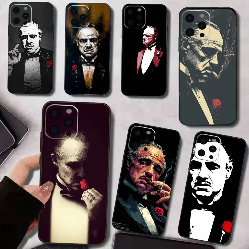 

D-Don Vito Corleone Phone Case For iPhone 17,16,15,14,13,12,11 Plus,Pro Max,XS,Soft Silicone Black Cover