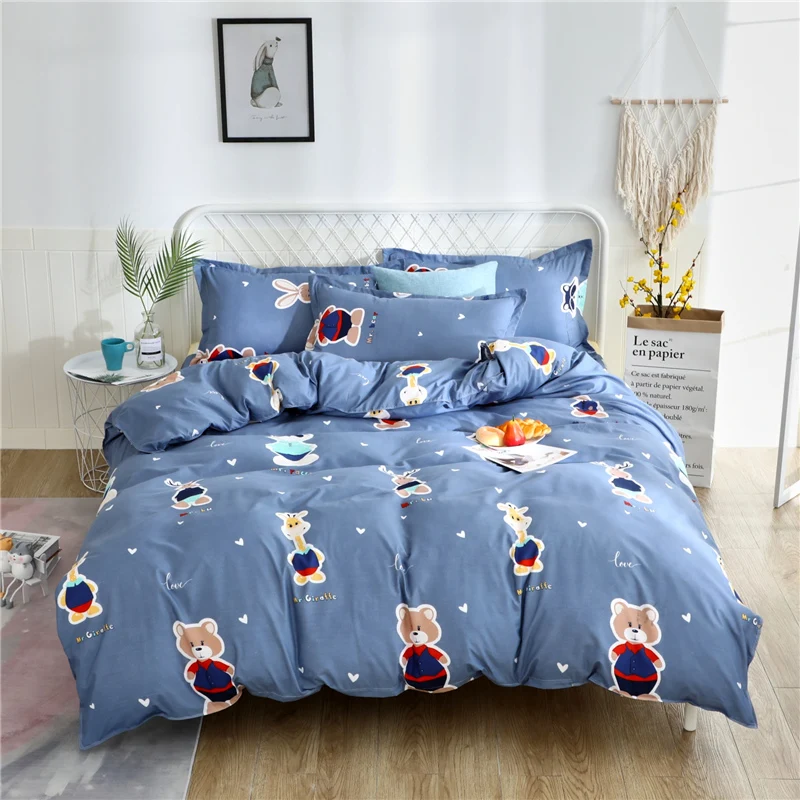 Cute Cartoon Duvet Cover 200X230 Comforter Covers for girls kids Adults AB Double-sided Quilt Cover Print Pattern bedding sets