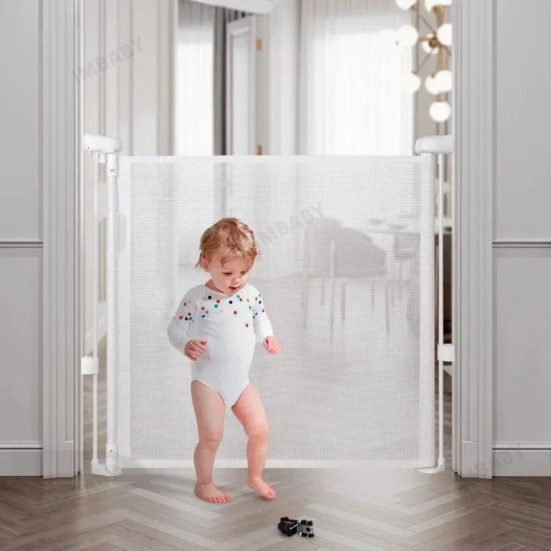 IMBABY Çocuk Güvenliği Geri Çekilebilir Kapı Eşiği |   Ayarlanabilir Bebek Merdiven Koruması ve Düşme Önleyici Bariyer – Kaymaz Çocuk Koruma