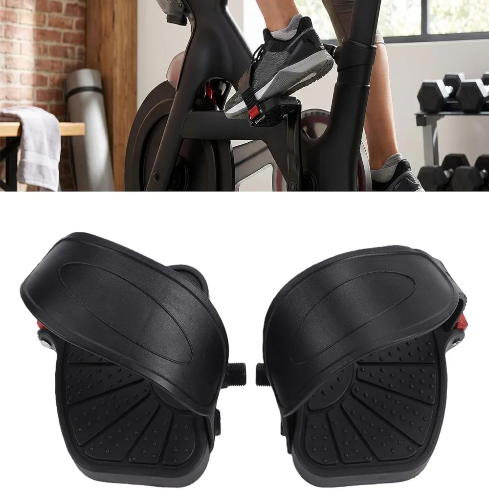 1 Pair 9/16" Thread Exercise Bike Pedals Non Slip Easy Installation Indoor Bike Pedals Stable Wide Platform Spin Bike Pedals