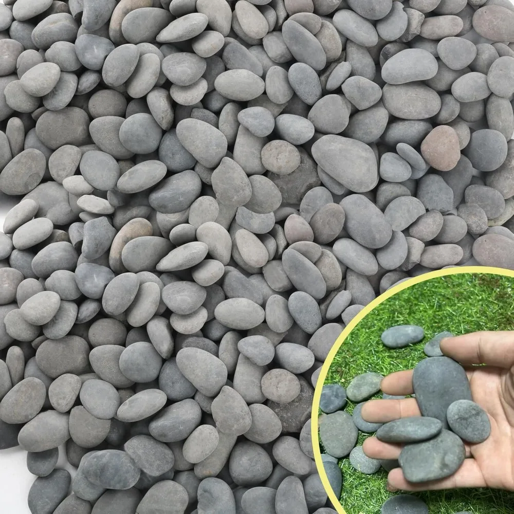 45LB 1Inch - 2Inch Decorative Pebble for Plants,Potting,Garden Landscape Stone Paving Stone, Mexican Beach Decorative Pebble