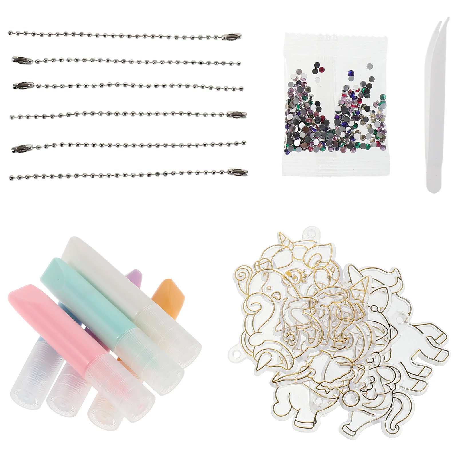 

1 set 1 Set Unicorn Sun Catcher Coloring Kit For Kids Stained Glass Craft Diy Window Hanging Decor No Bake Gel Art Party Favor