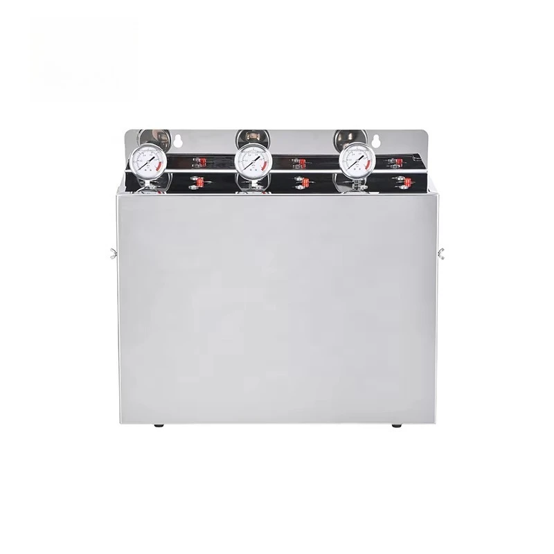 WaterMark 3-Stage Manual 10 Inch Stainless Steel Whole House Big Blue Water Filter System for RV Outdoor Use