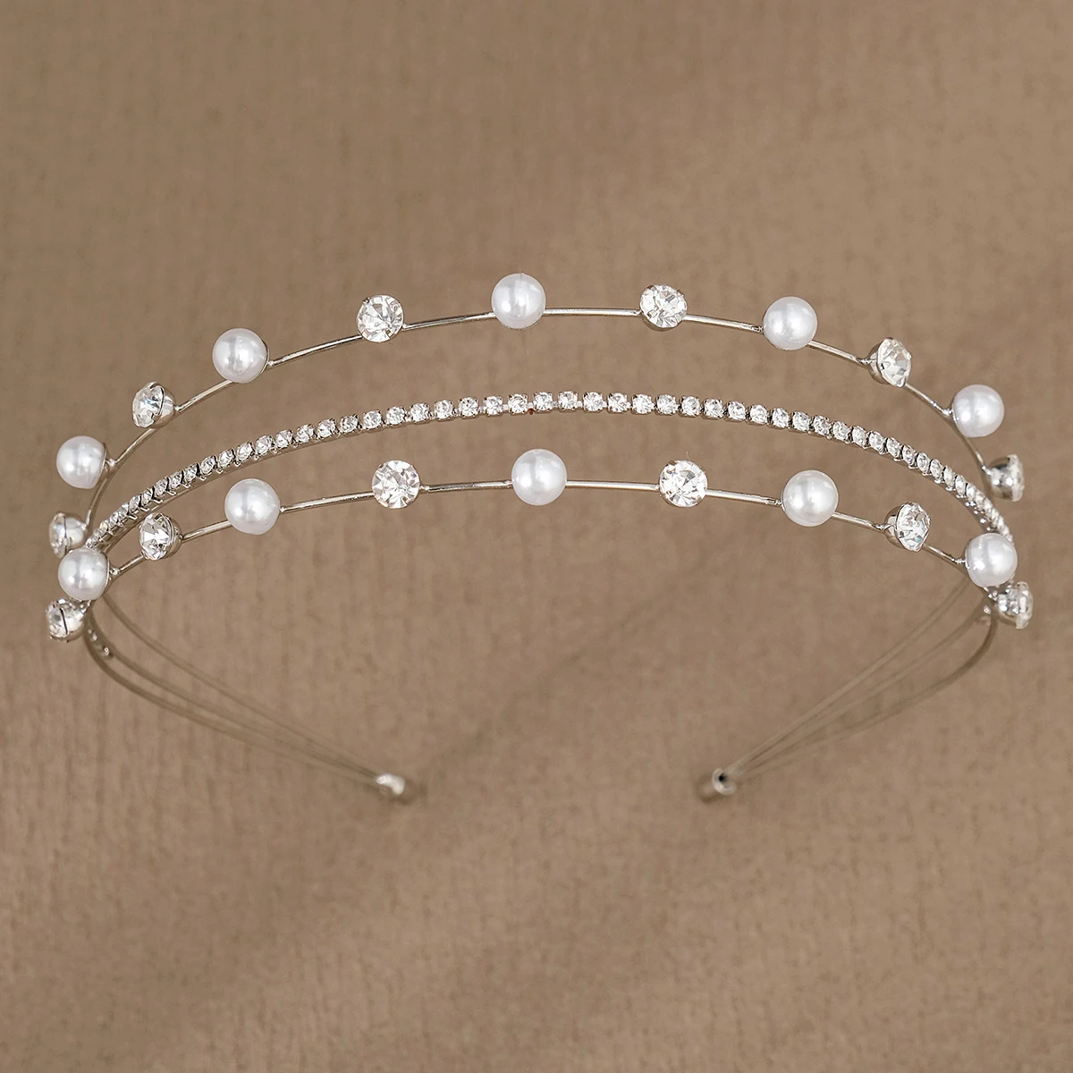 Multi-layer Pearl and Rhinestone Princess Hair Bands Classic Fashion Tiara Important Occasion Headpieces Birthday gifts for girl