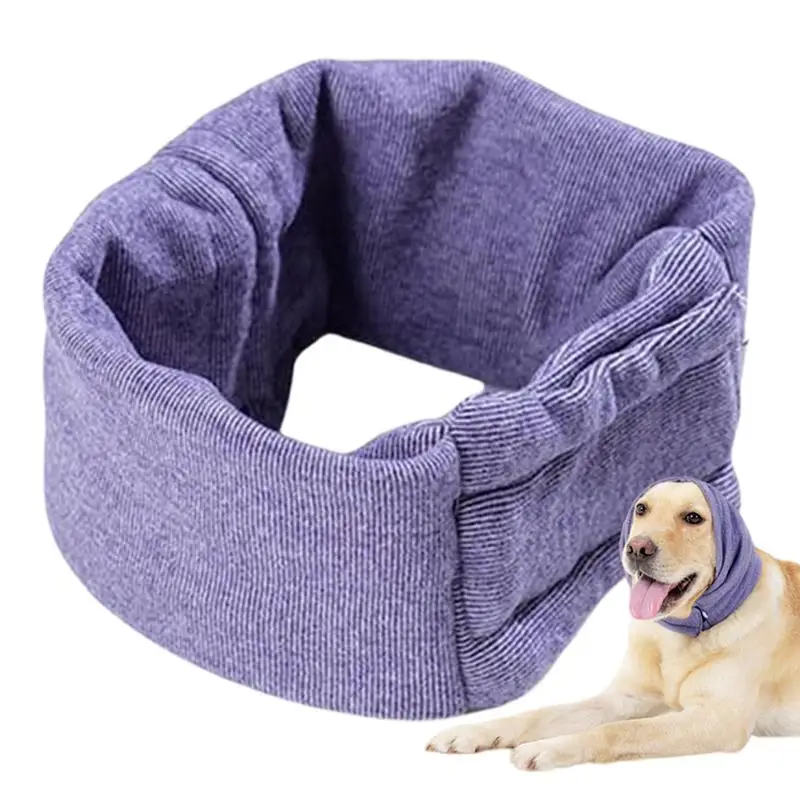 

No Flap Ear Wraps For Dogs Dog Ear Muffs Ear Care Dog Ear Scarf For Stress Relief Pet Hood For Bathing Drying Grooming Noise