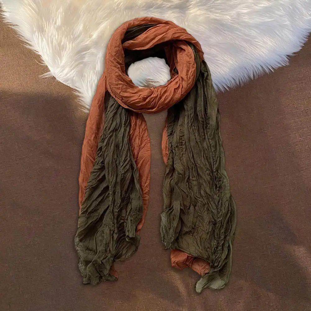 الرجال التدرج وشاح نغمتين مطوي وشاح أنيق نغمتين التدرج مطوي وشاح للنساء أنيق الرقبة للطقس للنساء