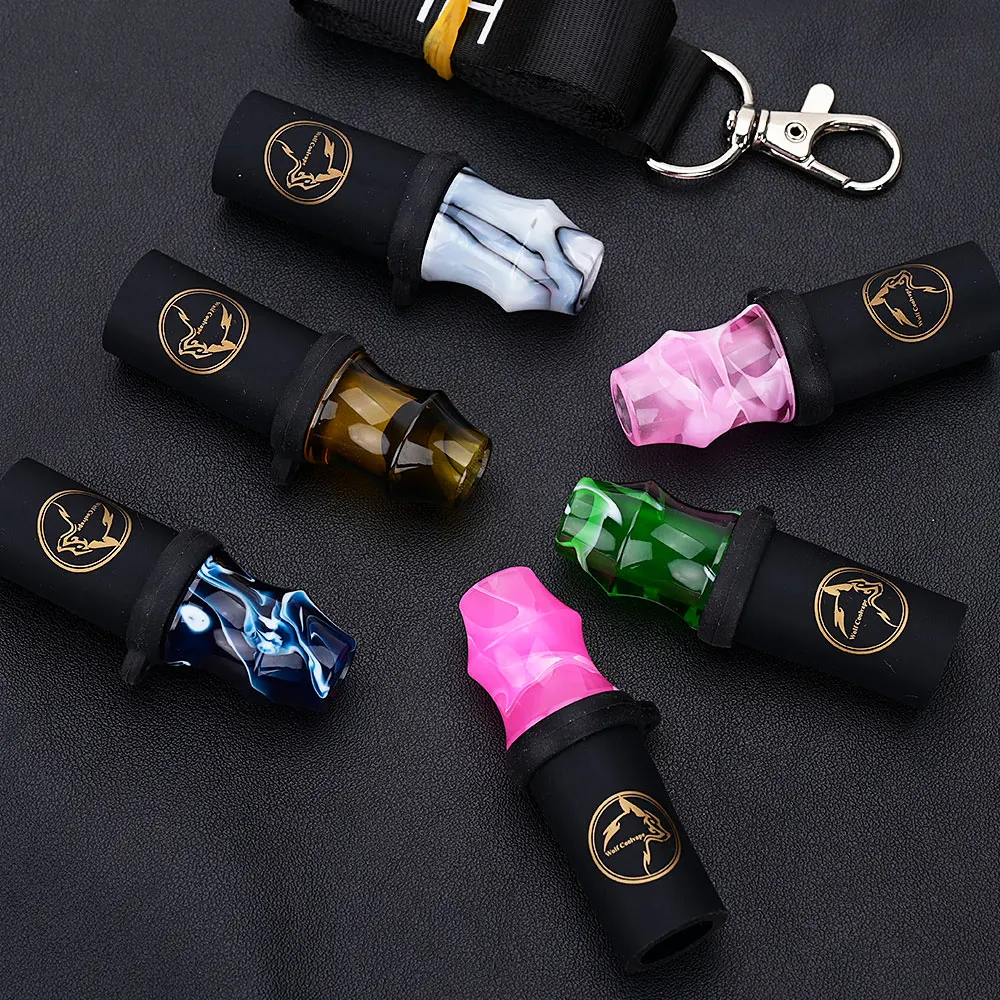 Wolf Coolvape Resin Hookah Pipe Mouthpieces shisha For Sheesha Chicha Narguile Shisha Water Pipe Silicone Hang MouthTips