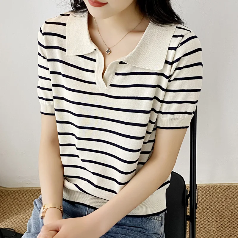 Thumbnail 2 - #37 Latest Striped Knit Sweaters Offers