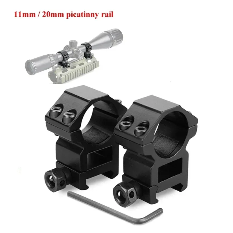 2Pcs Hunting Rifle Scope Mount Ring for Dia 25.4mm 30mm Tube Scopes 11mm 20mm Dovetail Picatinny Rail Tactical Flashlight Mount