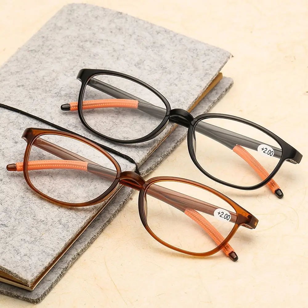 Comfy Round Toughness Resin Clear HD Lens Reading Glasses Presbyopic Glasses Hyperopia Eyewear