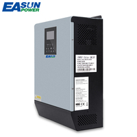 EASUN POWER 3KVA Solar Inverter 2400W 24V 220V Hybrid Inverter Pure Sine Wave Built-in MPPT Solar Controller Battery Charger