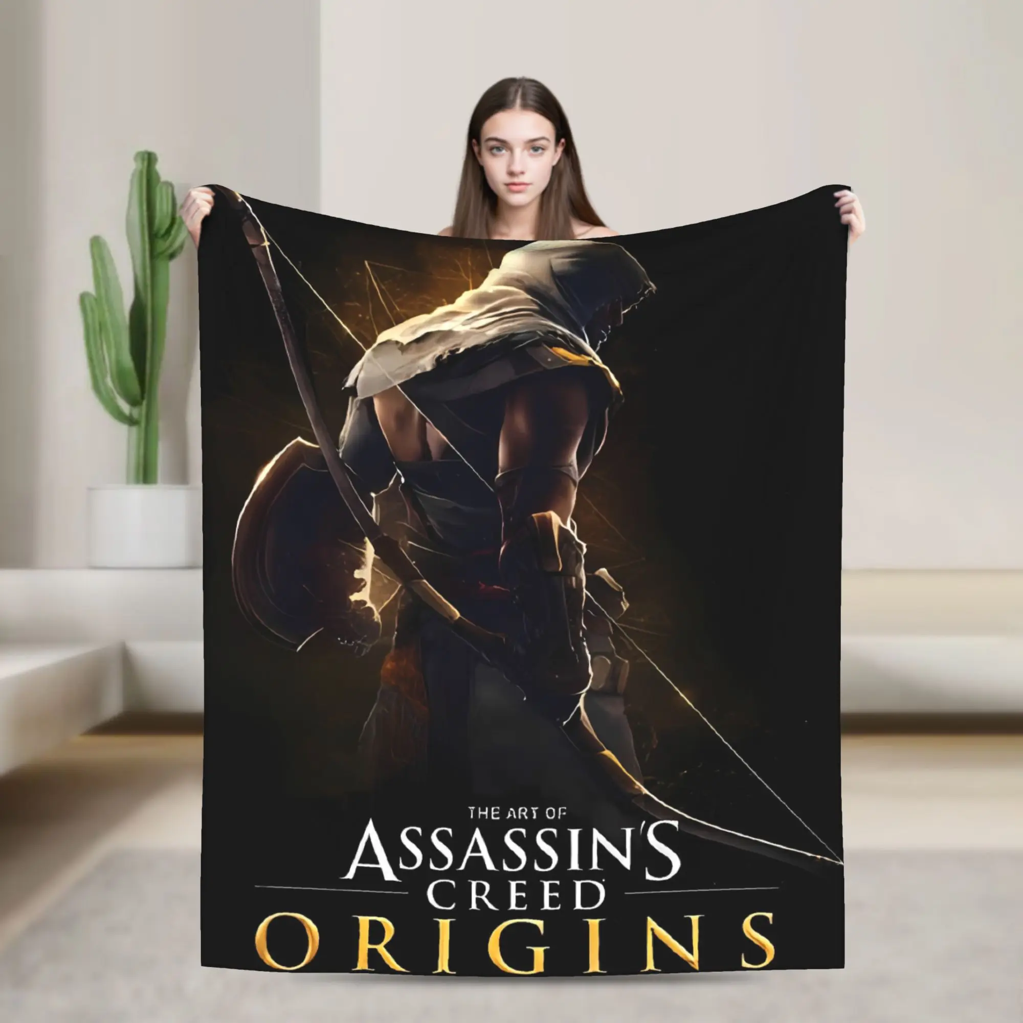 Anime  A-Assassins Game C-Creeds Blankets  Warm Soft Plush Bedding Throws For Couch Chair Travel Flannel Bedspread Bed Cover