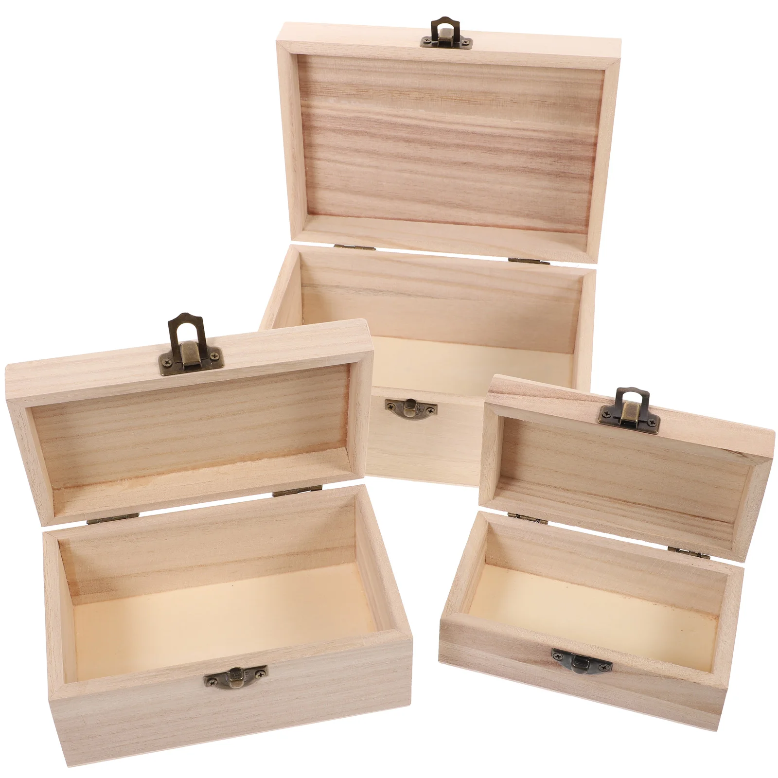 

Wooden Set Eco-Friendly Thickened Wood Case For Pen Storage Diy Graffiti Box With Lock Sturdy Jewelry Storage