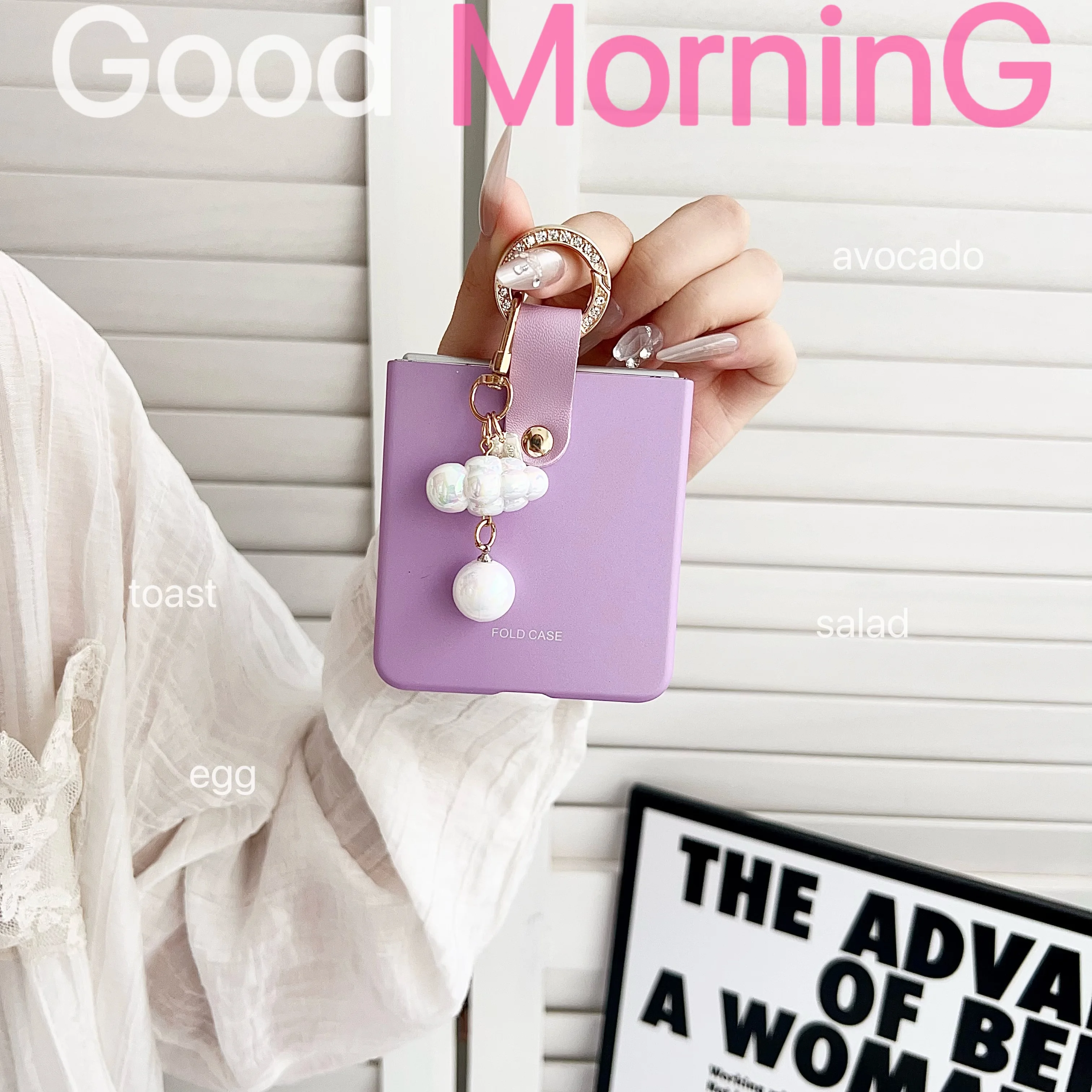 

Модный гальванический чехол для телефона из ПК для Samsung Galaxy ZFlip 3 4 5 6 7 FE Cloud Ring с пряжкой Магнитизм Противоударный защитный чехол