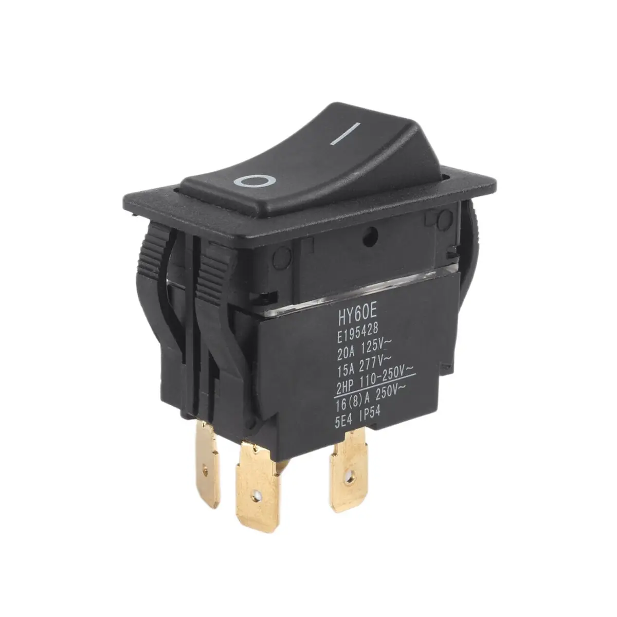 friendly-HY60E 4 Pins 20A 125V/250V 2HP Industrial on Off Rocker Pushbutton Switches