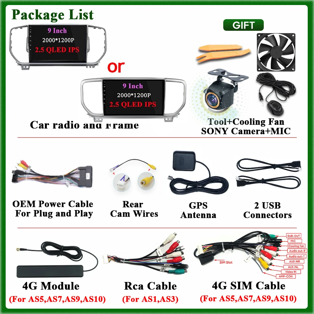 راديو السيارة Carplay لكيا سبورتاج 4 QL KX5 2016-2023 الملاحة نظام تحديد المواقع أندرويد السيارات ستيريو مشغل وسائط متعددة 5G واي فاي فيديو No 2din #6