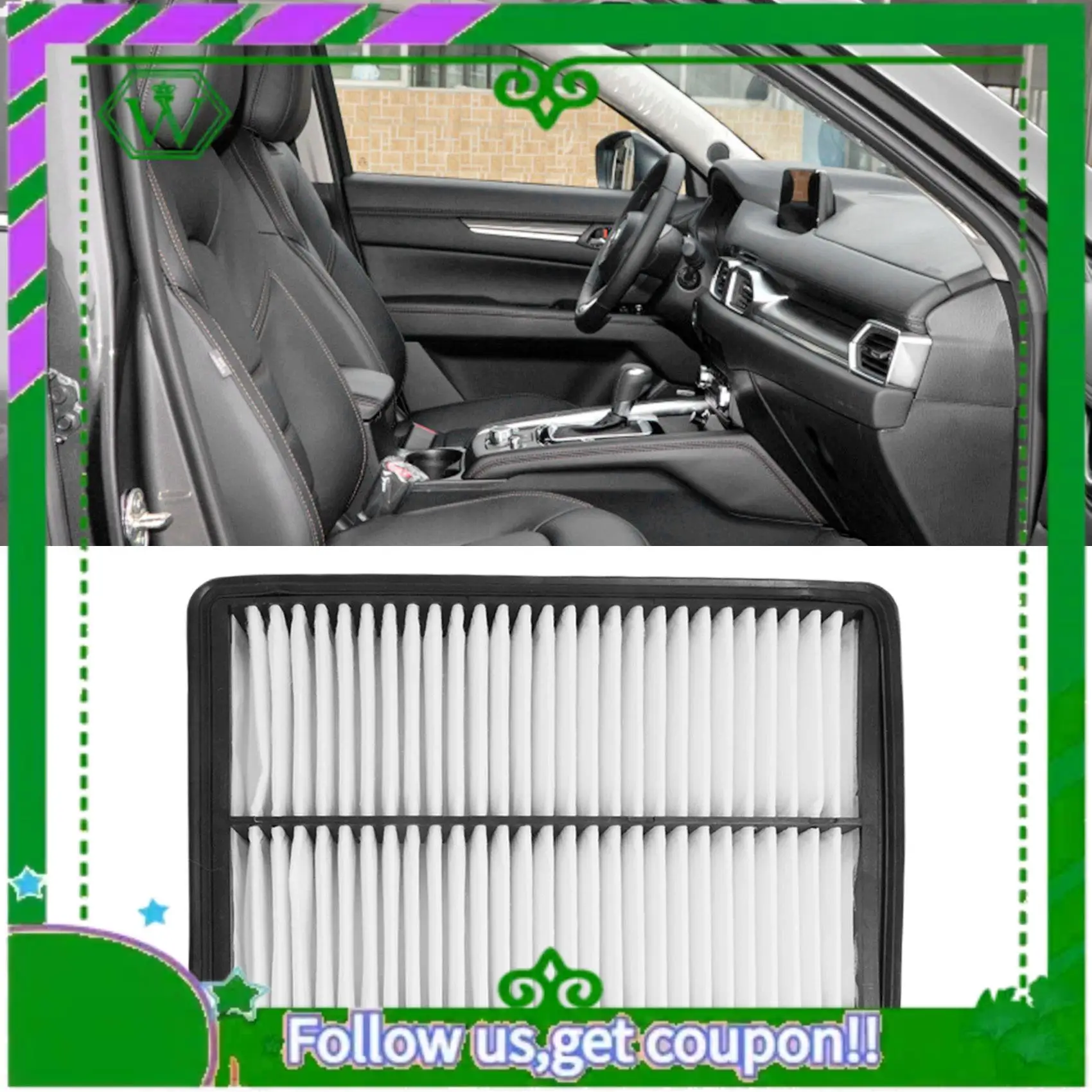 

AC34-Engine Air Filters & Cabin Air Filters Fit For Mazda 3 6 CX-5 KD45-61-J6X