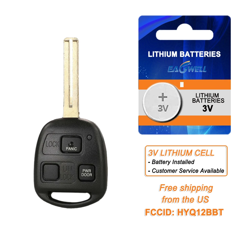 1pcs Replacement for Lexus 2004 2005 2006 2007 2008 2009 2010 for RX350 2004 2005 2006 2007 for RX330 Remote Key Fob  HYQ12BBT