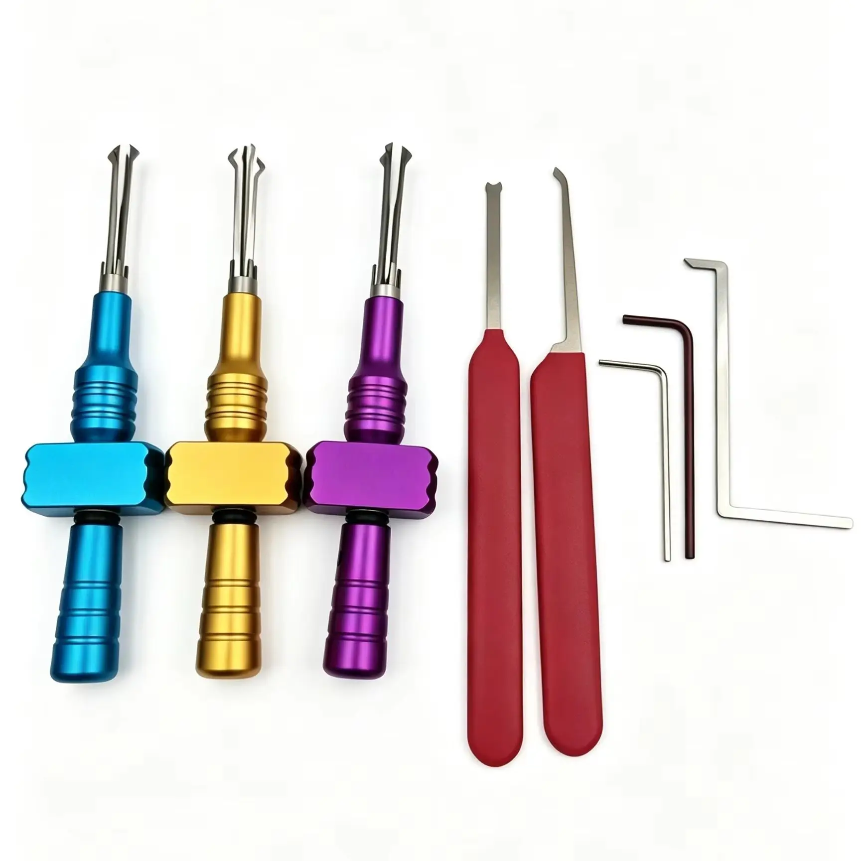 Genuine HUk Color Cross Lock Set Civil Stainless Steel Tool Bag Lock Pick Set for Locksmith Supplies Repair Tools Wholesale
