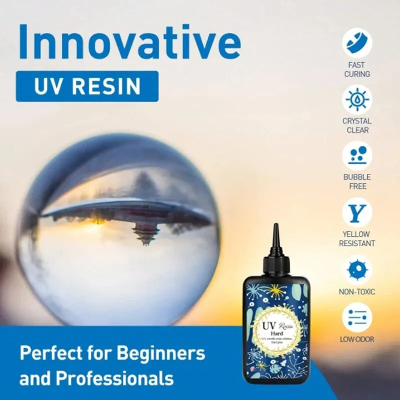 Żywica UV przezroczysta, twarda, ulepszona, krystalicznie czysta żywica epoksydowa w górę Premixed UV Cure Resin do tworzenia biżuterii z żywicy Rzemiosło odlewnicze — zdjęcie 5