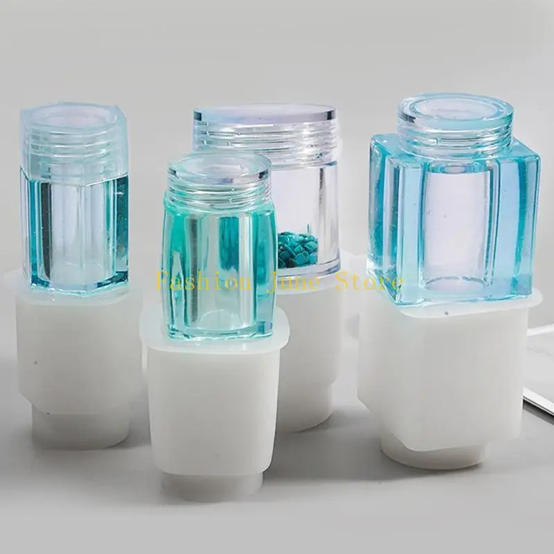 N5KA Rangement Bottle Bott Crystal Moule Récipient scellé avec moule en silicone couvercle