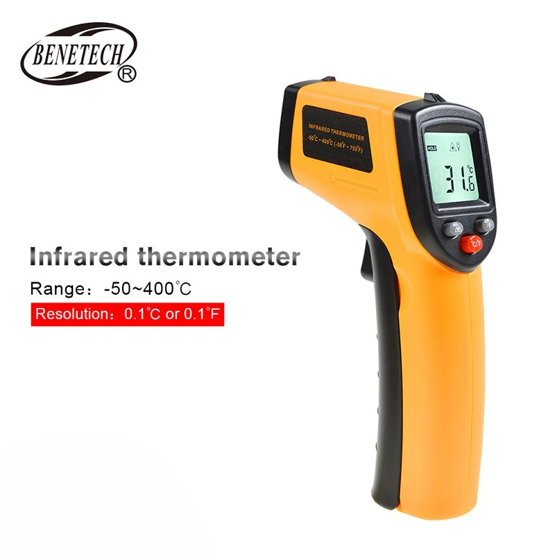 Non-Contact Digital Infrared Thermometer with LCD Display for Household Use